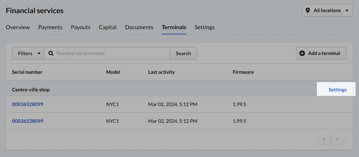 Surcharging settings